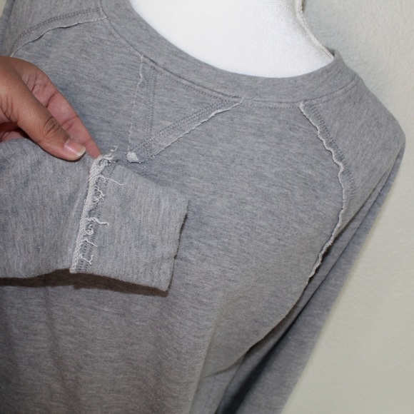 Rewash All Gray Long Sleeve Crew Neck Fringe Design Sweater - Size Small - Picture 3 of 7